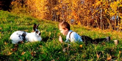 Urlaub auf dem Bauernhof - Jahreszeit: Herbst-Urlaub - Steiermark - Hasen und Meerschweinchen leben auch bei uns am Hof - Schwalbenhof