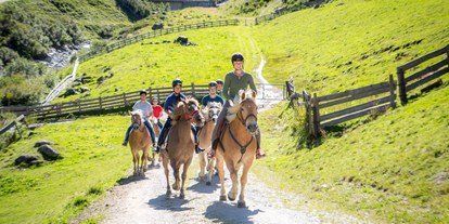 Urlaub auf dem Bauernhof - Tiere am Hof: Pferde - Tirol - Trekkingausritt - Apartpension Almhof - Reithof Pitztal