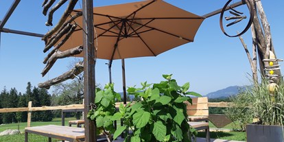 Urlaub auf dem Bauernhof - Art der Unterkunft: Appartement - Vorarlberg - Garten mit toller Aussicht - Nahturhof