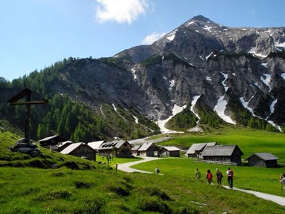 vacanza in fattoria - Salzburger Sportwelt - Wanderung in den Bergen für die ganze Familie - Bergbauernhof Irxner - Urlaub am Bauernhof mit Hund