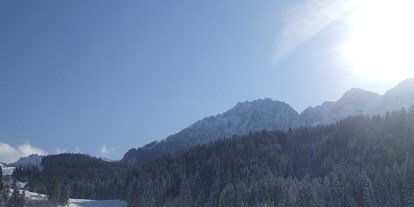 Urlaub auf dem Bauernhof - Brötchenservice - Tirol - Aussicht vom Appartementhaus Richtung Zahmer Kaiser - Großwolfing