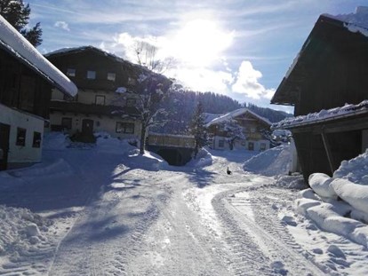 Urlaub auf dem Bauernhof - Skitouren - Salzburg - Hofeinfahrt Winter - Schnell Palfengut
