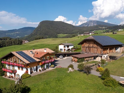 Urlaub auf dem Bauernhof - Bio-Bauernhof - Alpen - Außenansicht Sommer - Binterhof
