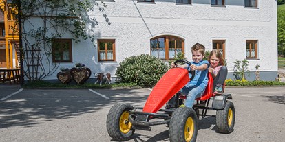 Urlaub auf dem Bauernhof - Hunde: erlaubt - Oberösterreich - Da wachsen die Muskeln. - Ferienhof Pfaffenlehen