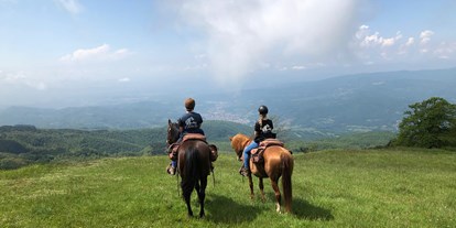 Urlaub auf dem Bauernhof - Umgebung: Urlaub in den Hügeln - Italien - Aussicht bei einem unserer Wanderritte - Agriturismo Casa Bivignano - Toskana