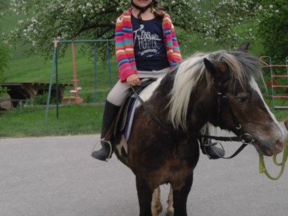 Urlaub auf dem Bauernhof - Hunde: erlaubt - Oberösterreich - Pony Susi mit Iris - Hochgattern